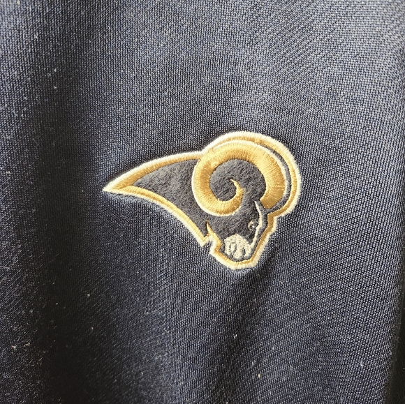 NFL St Louis Rams Reebok Sport Jacket with pockets Large Navy Gold L - Picture 5 of 7